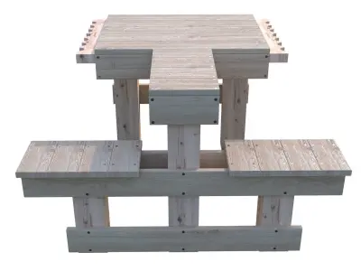 Rifle shooting bench 3D model