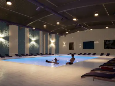 INDOOR SWIMMING POOL Low-poly 3D model