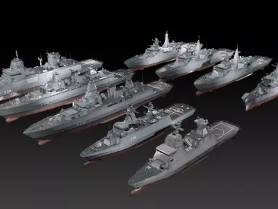 MEKO Series Modern Frigate Collection 3D Model Pack