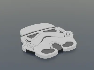 Stormtrooper Helmet Coaster 3D print model