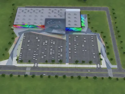 Shopping Mall 03 Low-poly 3D model