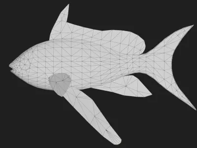 Serranidae Low-poly 3D model shop