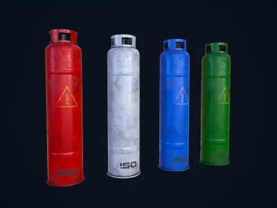 Propane Gas Tank Low-poly 3D model purchase