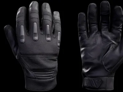 Tactical Gloves 038 Low-poly 3D model