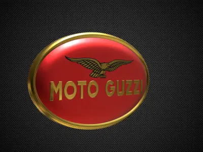 moto guzzi logo 3D model by 3dlogoman