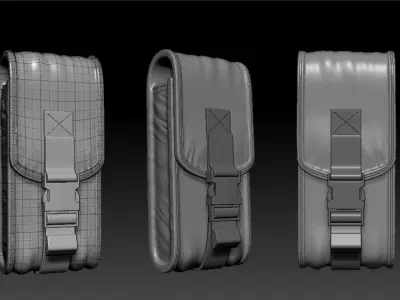 military gear Low-poly 3D model