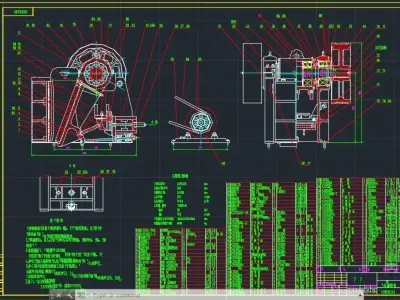 PE400X600 JAW CRUSHER 3D model