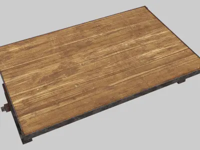 Industrial Vintage Table 3D model