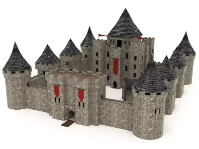 Castle Pack Low-poly 3D model