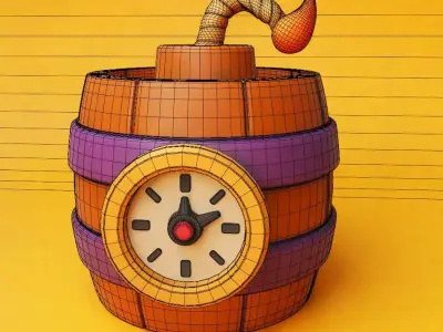 Stylized bomb for Games Low-poly 3D model