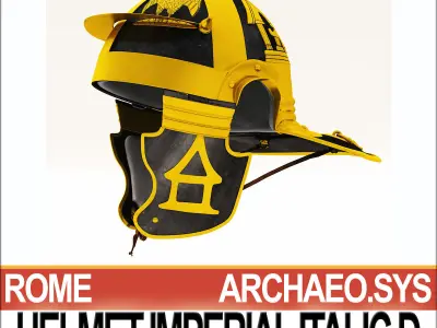 Roman Helmet Imperial Italic D Mainz 3D model