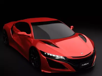 Acura nsx 2019 Red 3D model