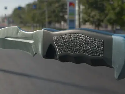 Military Army Knife PBR Low-poly game-ready Low-poly 3D model