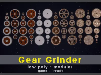 Gear Grinder Asset Pack Low-poly 3D model