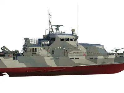 21980 Grachonok class anti saboteur ship model 3D model