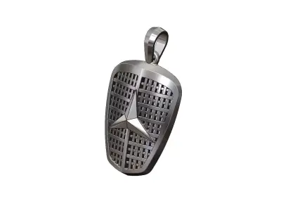 German Mercedes grill star automotive logo pendant charm 3D print model purchase