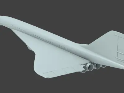tu-144 prototype sst CCCP-68001 3D print model