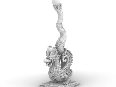 BALINESE DRAGON STATUE 3D print model