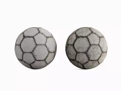 Dirty Soccer Ball Set  3D model