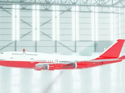 Boeing 747-400 3D model buy