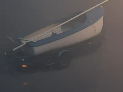 Trailer 3D model purchase