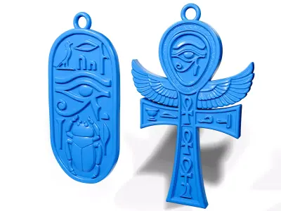 Egyptian pendants 5 3D print model