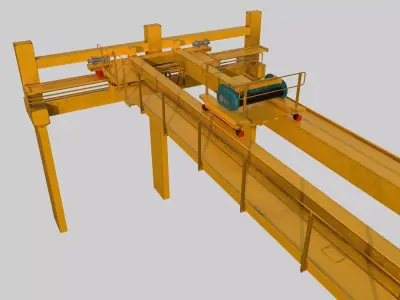 Pendant Overhead Crane  Low-poly 3D model