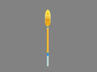 Cartoon Pentagram Wand Low-poly 3D model