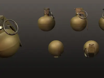 Tactical Grenades Low-poly 3D model