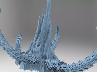  Dragon Bone Spine cliffs Huge  3D model