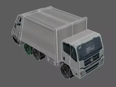 Garbage Truck Low-poly 3D model