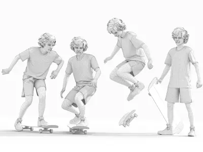 Realistic 3D Skateboard Model - Urban Low-poly 3D model