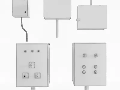 Panel boxes electrical and oxygen 3D model