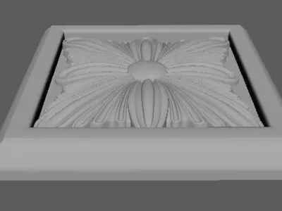 rosette flower 3D model 38