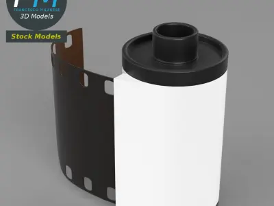 Film roll 3D model