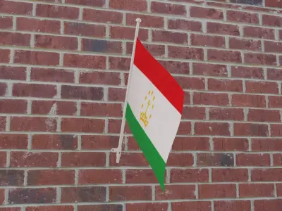 Flag of Tajikistan 3D model