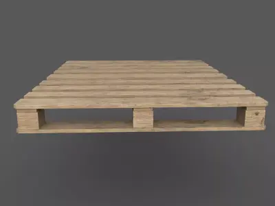 Wooden Pallet Low-poly 3D model 18