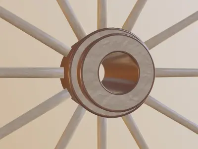 wheel 3D model Textured