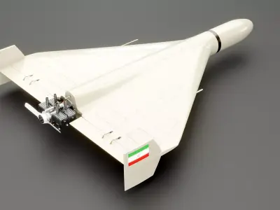 Shahed 136 Iran UAV Drone Low-poly 3D model