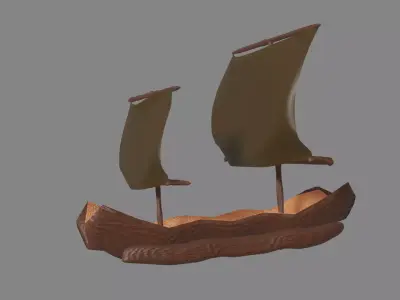 Raft Rod Wood 3D model