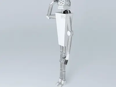 Soldierbot man in suit Free 3D model
