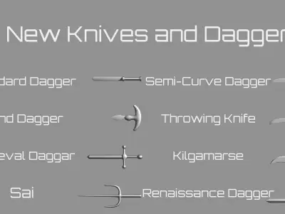 Weapons Pack 1 - Swords Blades and Dagger Free low-poly 3D model