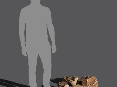  Large Desert Sandstone Rock Models Collection 