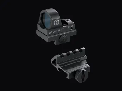 Leupold DeltaPoint Red dot sight 45 Degree Angled Low-poly 3D model