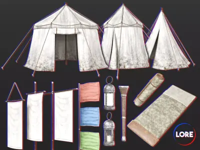 Medieval Collection Common Campsite 3D Model Pack purchase