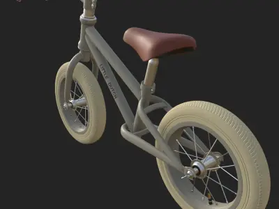 Balance Bike in Matt Finish Paint 3D model