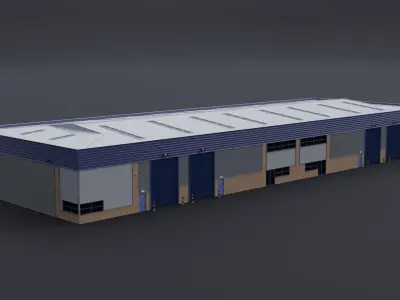 Warehouse 4 Low-poly 3D model