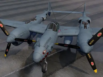 Lockheed F-5A Photo Lightning 3D model