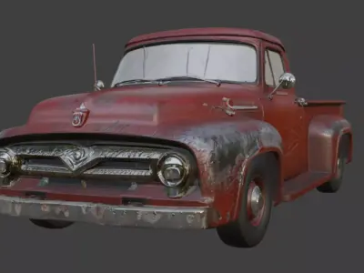 Pickup Truck 3D Model 3D model