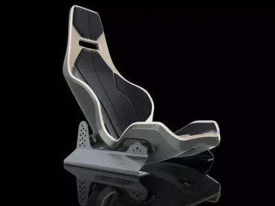 Seat 002 with rails Free 3D model